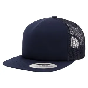 Chapéus snapback liso personalizado, chapéus snapback 3d de 5 painéis personalizados, chapéus caminhoneiros