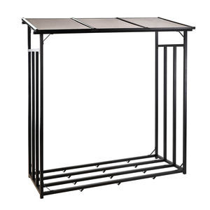 Garden Firewood Shed Galvanized Steel Log Storage House Firewood Storage Rack