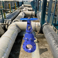 Vanne à guillotine électrique et hydraulique en acier moulé, acier au carbone pour applications générales dans les industries de l'eau, du gaz et du pétrole