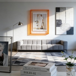 Cadre <span class=keywords><strong>photo</strong></span> minimaliste 30x40cm, écologique, double face, acrylique translucide, flottant, pour montage mural - Product Image 6