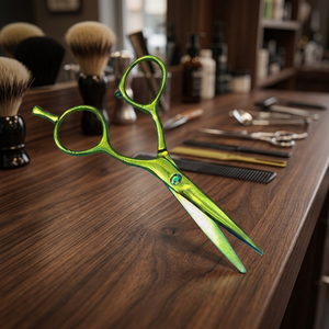 Ciseaux de coiffure professionnels ergonomiques non pliables à manche long en acier inoxydable à bords tranchants pour droitiers de la marque ASAP - Product Image 2