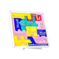 Calendrier puzzle en acrylique personnalisé, calendrier perpétuel coloré en PMMA, organisateur de bureau, puzzle en plexiglas découpé au laser