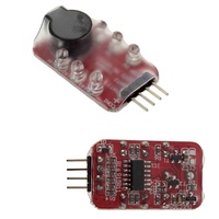 1 pièce Alarme de basse tension pour batterie Lipo 7.4V-11.1V 2S-3S avec avertisseur sonore et indicateur LED Dropship