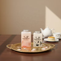 Bouteille portable anti-fuite en PET pour boissons froides, qualité alimentaire, logo personnalisé, pour utilisation à emporter