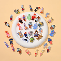 Vente en gros de porte-clés en peluche floquée Crazy Animal City, boîte mystère, figurines miniatures de dessins animés Nick, Judy et Sloth