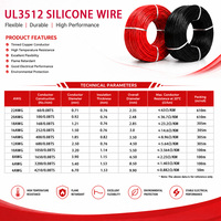 Câbles électriques UL3512, fil de silicone, câble haute température, brins en cuivre étamé, fil de connexion interne