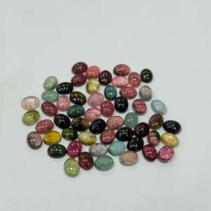 Commercial Quality Natural Multi <b>Tourmaline</b> Calibrated Cabochon Loose Stones Trillion Shaped Gemstones Wholesale Sale - Product Image 1