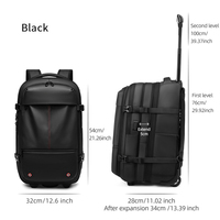 Mochila con ruedas multifunción impermeable de alta calidad, puerto de carga Usb para exteriores, mochila antirrobo con bolsa de compresión al vacío