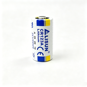 Pile au dioxyde de manganèse au lithium <span class=keywords><strong>CR123A</strong></span> 3V 1500mAh pour caméra de sécurité et alarme - Product Image 1