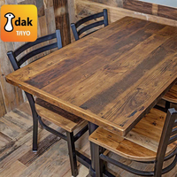 Ensemble de meubles et de chaises modernes en bois pour café, restaurant, restauration rapide, table de café simple