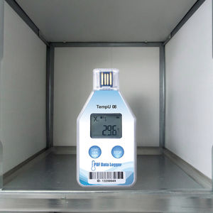 Corrente fria Temperatura USB Descartável Datalogger Classificação IP67 Metal Smart App Control OEM 0.1C Resolução Freezer Container - Product Image 1