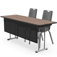 Mesa de Conferencia Profesional Moderna con Panel Plegable, Mesa de Reuniones para Capacitación, Muebles de Oficina, Uso en Escuelas, Hogares y Hoteles