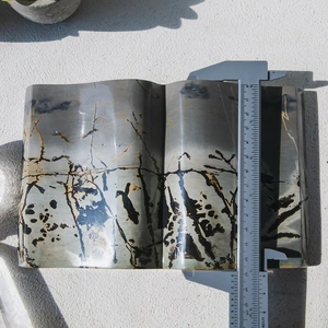 Sculpture de <span class=keywords><strong>livre</strong></span> en jaspe naturel, pierre précieuse polie, artisanat populaire, motifs uniques, haute qualité pour la décoration intérieure - Product Image 3