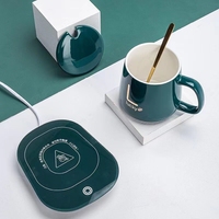 Coussin chauffant intelligent avec contrôle de la température, tasse à café chauffante en céramique à 55 degrés, chauffe-bouteille à café électrique rechargeable