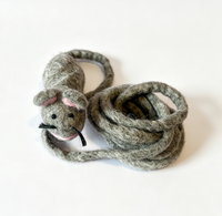 Jouet pour animaux de compagnie en laine feutrée à la main durable, 100% laine naturelle de Nouvelle-Zélande, jouet à mâcher sûr, écologique, jouet interactif pour petits animaux