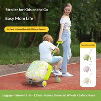 Valise à roulettes verte en ABS Puluo Ke pour enfants, roues omnidirectionnelles, résistante à l'usure, capacité extensible, bagage cabine pour garçons
