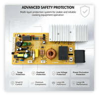 Placa Base para Cocina de Inducción Comercial AM 16B 1900W, Protección Contra Sobretensiones de 6KV, PCB con Sensor de Temperatura NTC