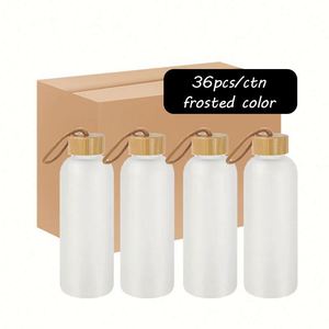 Verre à sublimation en forme de canette de bière ou de soda, 20 oz, couleurs assorties, avec couvercle en bambou et paille, stock entrepôt USA - Product Image 2