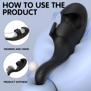 LIL Mermaid Alat Latihan <span class=keywords><strong>Penis</strong></span> Masturbator yang Dapat Dilepas, Getaran Manual, Intensitas Dapat Disesuaikan, Mainan Seks Kesehatan Pria IPX7 - Product Image 3