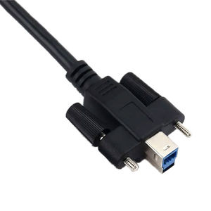 สายเคเบิลกล้องอุตสาหกรรม USB 3.0 แบบ B ตัวผู้ต่อ A ตัวผู้ พร้อมตัวล็อคแบบสกรู ป้องกันสัญญาณรบกวนด้วยการถักสองชั้น สำหรับการซิงโครไนซ์เครื่องพิมพ์ - Product Image 3