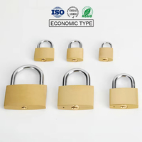 Cadenas en laiton jaune de haute qualité 40/50/60 mm avec clé passe-partout, noyau de serrure en cuivre pur économique de Chine