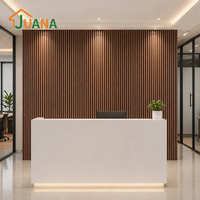 Panneau MDF flexible ignifuge, feuille MDF courbée certifiée CE pour les bureaux d'accueil d'hôtel et les revêtements de colonnes