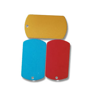 Индивидуальная нержавеющая сталь цвет алюминий собака бренд прямоугольник бренд хорошая цена Акция - Product Image 3