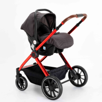 Design de luxe nouveau-né bébé 3 en 1 siège auto poussette poussette simple pliant kinderwagen gros carrito bebe carriages