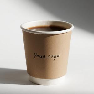 Gobelets à café jetables en papier à double paroi de 12 oz, écologiques, sans PFAS, avec logo personnalisé, revêtement aqueux, fournisseur de gobelets en papier - Product Image 3