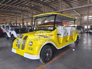 รถยนต์ไฟฟ้าสีแดงสุดหรูสไตล์วินเทจ คลาสสิก สำหรับสถานที่ท่องเที่ยว - Product Image 3