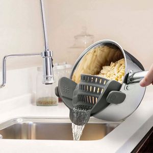 Passoire à pâtes en silicone à clipser, résistante à la chaleur, sans BPA, compatible four et lave-vaisselle, ustensile de cuisine pour la cuisson à domicile - Product Image 2