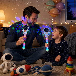 Proiettore di Stelle Galattico per Bambini a Tema Astronauta con 9 LED Lampeggianti, Giocattolo per Natale, Pasqua, Carnevale, Feste, Novità, Fornitura all'Ingrosso - Product Image 2