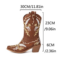 CHENO OEM, fabricant de bottes de cow-boy vintage florales faites à la main avec logo personnalisé et de bottines de cowgirl occidentales pour femmes.