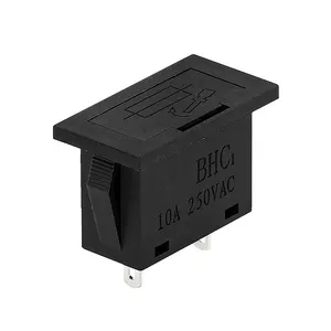 Black White Fuse Holder 5*20 Plastic Fuse Box Fuse Holder 10A 250VAC With PCB Solder-lug Terminal
