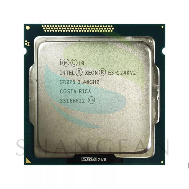 For Intel Xeon E3-1240 V2 E3 1240v2 E3 1240 V2 3.4 GHz Quad-Core CPU Processor 8M 69W LGA 1155