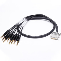 Câble de raccordement 8 canaux DB25 vers jack mono TS 6,35 mm, câble audio professionnel pour studio HD, 1 m