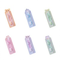 Ensemble de papeterie pour enfants Ours de dessin animé – Crayon, règle, gomme, taille-crayon – Fournitures de rentrée scolaire – Cadeau de récompense pour la maternelle – Vente en gros