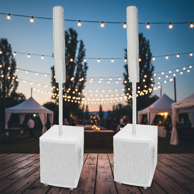 New Product 15 Inch Array Column Speaker pa System Dsp Outdoor Indoor Audio Dj Stage Professional Active White Column Speakers