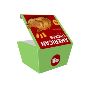 Op Maat Gemaakte Kindersnacks Set Hamburger Fastfoodpapier, Container Voor Frietjes Gebakken Kippenvleugel Verpakkingsdozen/