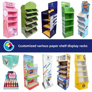 Tùy chỉnh một mảnh PDQ sóng hiển thị giá có thể gập lại có thể tháo rời Tủ quảng cáo cho trung tâm mua sắm sàn đứng - Product Image 4