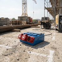 Boîte de distribution murale portable IP44 avec disjoncteur, boîte électrique temporaire pour chantier