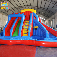 Toboggan gonflable certifié CE pour piscine, toboggan gonflable en vinyle pour utilisation humide, toboggan gonflable pour s'amuser en été dans la cour