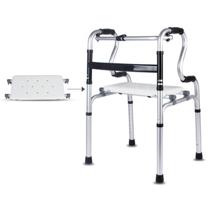 Siège de déambulateur de marcheur médical léger en alliage d'aluminium conception étanche pliante en une seconde pour les personnes âgées-réglable en hauteur - Product Image 5