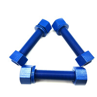 PTFE Fluorocarbone Xylan Enduit ASTM A193 Vis à tête hexagonale Boulons et écrous B7 B16 Longueur 20mm pour tiges filetées