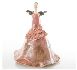 Clochette en céramique faite à la main, avec patillon en forme de cœur, ornement beauté fait (Lilac), offre spéciale - Product Image 1