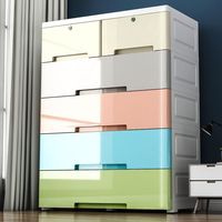 Armoire de rangement sur pied en polypropylène (PP) avec hauteur et épaisseur accrues, multifonctionnelle
