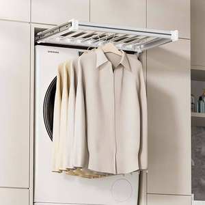 Porte-pantalons coulissant rétractable en alliage d'aluminium kaki, détachable, pour armoire profonde, quincaillerie - Product Image 3