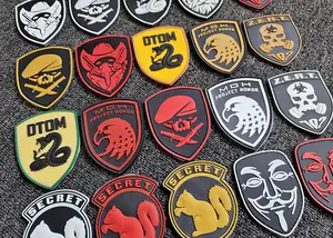 Cheap Customized Logo Patch 3D Soft Plastic PVC Embossed Silicone Rubber patch
