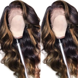 Women Middle Part Piano Color Big Wave Long Curly <b>Synthetic</b> <b>Wig</b>, Fashion European Style <b>Wig</b> Factory Supply - Product Image 1
