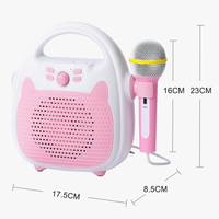 Microphone à lumière LED pour karaoké Cadeau pour enfants Home Cinéma Enceinte portable d'extérieur